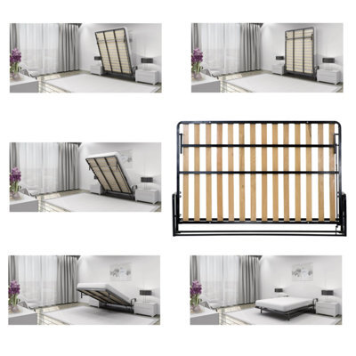 Wallbedking Classic Horizontal Small Double 120Cm X 190Cm ( 6Ft 3In X 4Ft ) Murphy Bed, Wall Bed - image 1