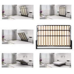 Wallbedking Classic Horizontal Small Double 120Cm X 190Cm ( 6Ft 3In X 4Ft ) Murphy Bed, Wall Bed - thumbnail 1