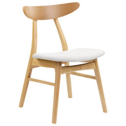 Beliani Set Of 2 Dining Chairs Lynn Wood Light Brown/ Grey - thumbnail 5