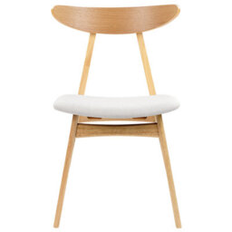 Beliani Set Of 2 Dining Chairs Lynn Wood Light Brown/ Grey - thumbnail 6