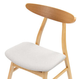 Beliani Set Of 2 Dining Chairs Lynn Wood Light Brown/ Grey - thumbnail 8