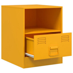 Berkfield Bedside Cabinets 2 Pcs Mustard Yellow 34.5X39X44 Cm Steel - thumbnail 7