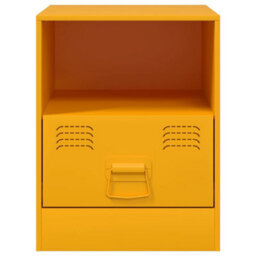 Berkfield Bedside Cabinets 2 Pcs Mustard Yellow 34.5X39X44 Cm Steel - thumbnail 5