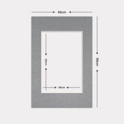 Ak Frames 90X60Cm Mid Grey Picture Mounts To Fit 60X40Cm Aperture Size - Mount Board Only (No Frame Included) - thumbnail 3