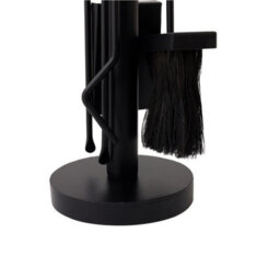 Charles Bentley Olive Fireside Companion Set Tool Stand Circular Base Black Matte Finish - thumbnail 5