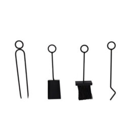Charles Bentley Olive Fireside Companion Set Tool Stand Circular Base Black Matte Finish - thumbnail 6