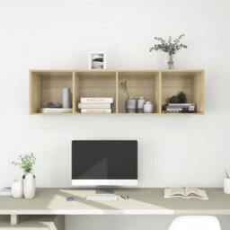 Walplus Wall-Mounted Tv Cabinet Sonoma Oak 37X37X142.5 Cm Engineered Wood - thumbnail 8