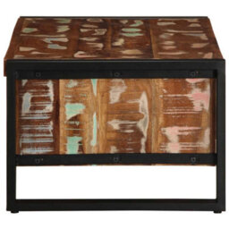 Berkfield Coffee Table Multicolour 90X50X36 Cm Solid Wood Reclaimed - thumbnail 4