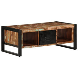 Berkfield Coffee Table Multicolour 90X50X36 Cm Solid Wood Reclaimed - thumbnail 2