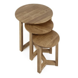 Oakham Nordvik Nest Of 3 Tables In Oak - thumbnail 2