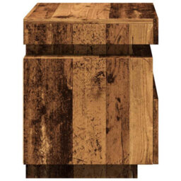 Berkfield Durable Bedside Cabinets With Led Lights 2 Pcs Old Wood 40X39X48.5 Cm - thumbnail 7