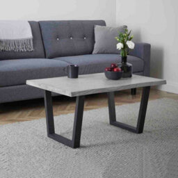 Soho Grey 85Cm Large Industrial Coffee Table - By Roseland Furniture - thumbnail 3