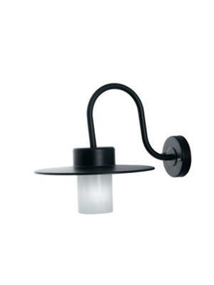 Luminosa Lighting Luminosa York Outdoor Dome Wall Light Black, Ip44 39.5X30X31.5Cm - image 1