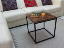 Aspect Furniture Savona Side Table/industrial Style Table (Vintage/black) - thumbnail 2