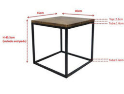 Aspect Furniture Savona Side Table/industrial Style Table (Vintage/black) - thumbnail 5