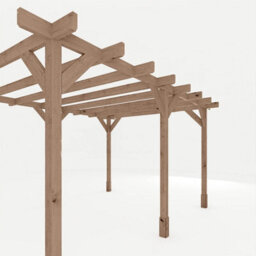 Waltons 3M X 4M Traditional Pergola Pressure Treated Wooden Garden Shelter - thumbnail 4