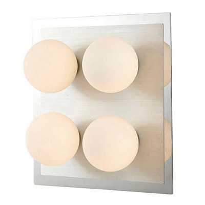 Luminosa Lighting Luminosa Ip44 Globe Flush Ceiling Light G9 4 Light G9 In Polished Chrome & Aluminium - image 1