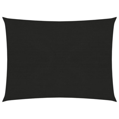 Berkfield Sunshade Sail 160 G/m2 Black 3X4 M Hdpe - image 1