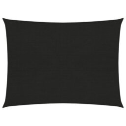 Berkfield Sunshade Sail 160 G/m2 Black 3X4 M Hdpe - thumbnail 1