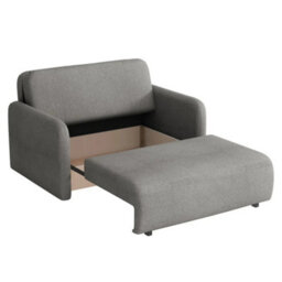 Viva Sun Ii Sofa Bed With Sleeping Function And Bedding Storage Metal Legs Wooden Frame 130X103X85Cm Mustard - thumbnail 4