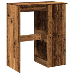 Berkfield Bar Table With Racks Old Wood 90X47.5X103.5 Cm Engineered Wood - thumbnail 6