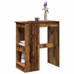 Berkfield Bar Table With Racks Old Wood 90X47.5X103.5 Cm Engineered Wood