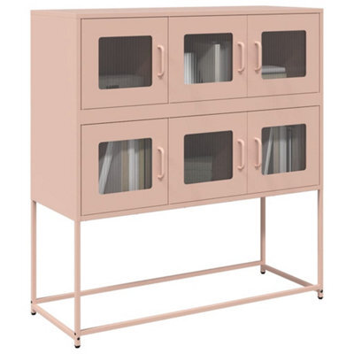 Berkfield Sideboard Pink 100.5X39X107 Cm Cold-Rolled Steel - image 1