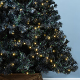 Christmas Tree World The 6Ft/180Cm Pre-Lit Black Iridescence Pine Tree With Warm White Lights - thumbnail 9
