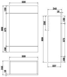 Affine 1100 mm Bathroom Vanity Unit Basin Toilet Combined Furniture Right Hand White - thumbnail 7
