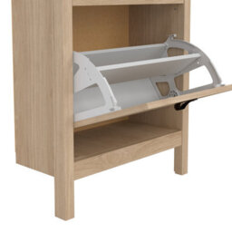 Furniture To Go Barcelona Shoe Cabinet 2 Flap Doors In Jackson Hickory Oak - thumbnail 9