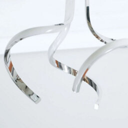 Chrome Twirl Ceiling Light Fitting Integrated Led Modern Living Room Metal Lamp - thumbnail 4