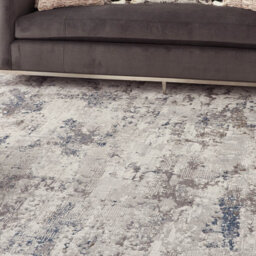 White Blue Modern Easy To Clean Floral Optical/ (3D) Rug For Dining Room Bedroom Living Room-239Cm X 300Cm - thumbnail 4