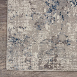 White Blue Modern Easy To Clean Floral Optical/ (3D) Rug For Dining Room Bedroom Living Room-239Cm X 300Cm - thumbnail 5