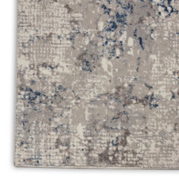 White Blue Modern Easy To Clean Floral Optical/ (3D) Rug For Dining Room Bedroom Living Room-239Cm X 300Cm - thumbnail 7