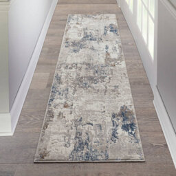 White Blue Modern Easy To Clean Floral Optical/ (3D) Rug For Dining Room Bedroom Living Room-239Cm X 300Cm - thumbnail 8