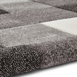 Grey Rug, Modern Geometric Handmade Rug, Luxurious Stain-Resistant Grey Rug For Bedroom, & Dining Room-60 X 230Cm (Runner) - thumbnail 7