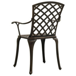 Berkfield Garden Chairs 2 Pcs Cast Aluminium Bronze - thumbnail 5