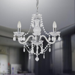 First Choice Lighting Clear And Chrome Marie Therese 3 Light Ceiling Pendant Chandelier - thumbnail 2