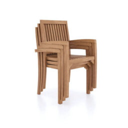 Eterna Duchy Teak Garden Outdoor Dining Table & 8 Seat Chair Set - With Black Cushions - thumbnail 8