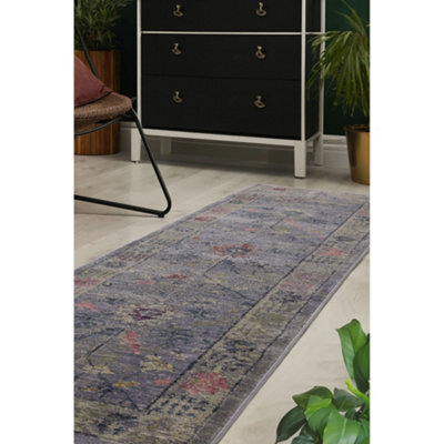 Melrose Astoria Modern Traditional Grey Design Large Indoor Area Runner Rug 068/230Cm - image 1