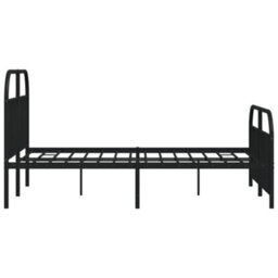 Berkfield Metal Bed Frame With Headboard And Footboard Black 160X200 Cm - thumbnail 7