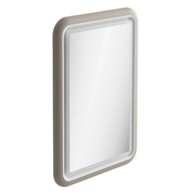 Plum&clay Sutton Grey Border Led Illuminated Bathroom Mirror (W)550mm (H)800mm - image 1