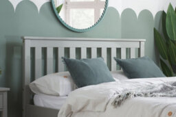 Save On Goods UK 4Ft Small Double Grey Painted Wood Bed Frame.wooden Shaker Style,low Footend Bedstead - thumbnail 4
