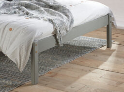 Save On Goods UK 4Ft Small Double Grey Painted Wood Bed Frame.wooden Shaker Style,low Footend Bedstead - thumbnail 5