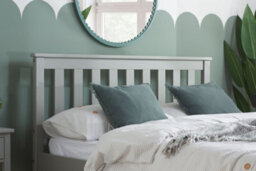 Save On Goods UK 4Ft Small Double Grey Painted Wood Bed Frame.wooden Shaker Style,low Footend Bedstead - thumbnail 2