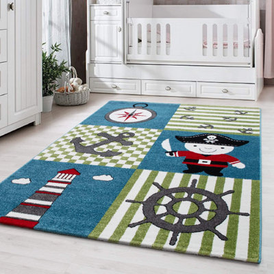 Bravich Blue And Green Sailor Rug - Kids - 80X150Cm - image 1