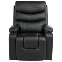 Beliani Electric Recliner Chair Eter With Footrest Faux Leather Black - thumbnail 5