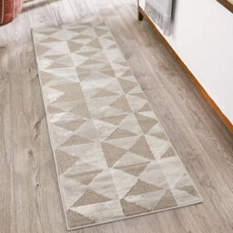 Hamilton Modern Metallic Sheen Area Rug - Mosaic Geometric Triangle Design Mocha 200Cm X 290Cm - thumbnail 6
