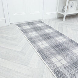 Plaid Indoor/outdoor Hallway Runner Rug - Durable, Reversible & Hardwearing Carpet For Home Or Garden - thumbnail 1