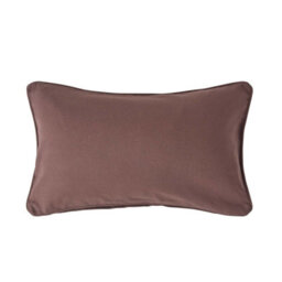 Homescapes Cotton Plain Chocolate Rectangular Cushion Cover, 30 X 50 Cm - thumbnail 1